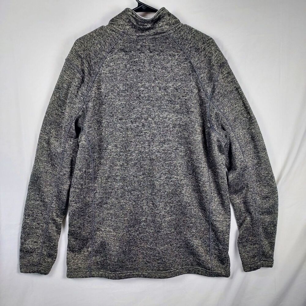 Eddie Bauer Mens XL Gray 1/4 Zip Pullover Sweater Fleece Lined Warm Jacket - Picture 2 of 10